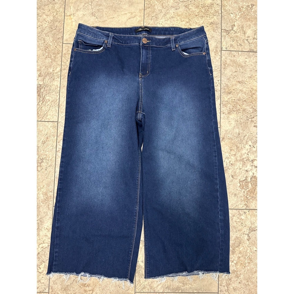 AG Denim Distressed Crops Frayed Hem 20W